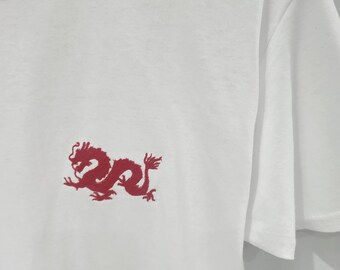 Dragon - Embroidered T-Shirt.  Unisex
