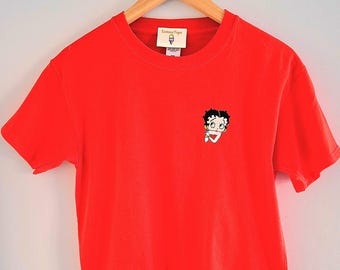 Betty Boop Embroidered T.shirt.  Unisex