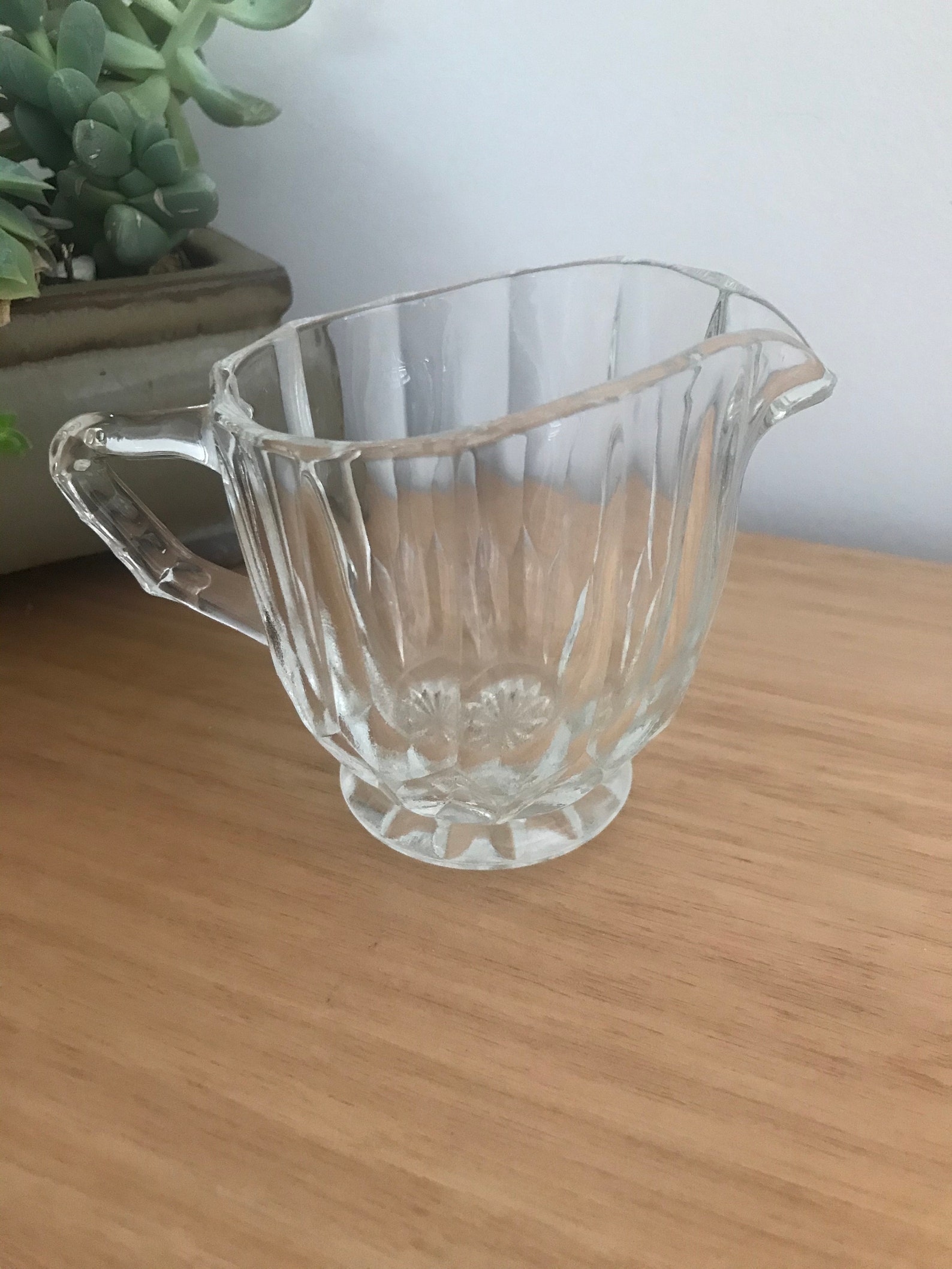 Crown Corning Glass Creamer Vintage Australian Glass Milk Jug Etsy