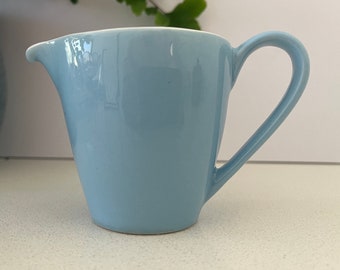 Midcentury Johnson Brothers Blue Milk Jug, English Vintage Blue Creamer, Sky Blue Sauce Jug, Blue Pottery, High Tea Table  Gift