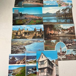 Vintage Postcards of  England  (10), Unused Vintage Postcards for Collectors, Junk Journalling, Scrapbooking etc,   Ephemera  Gift