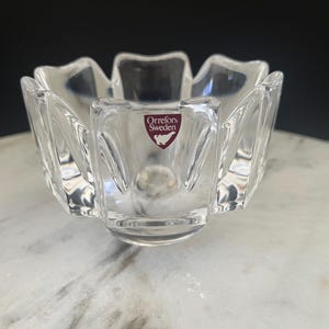 Vintage Orrefors Bowl,  Signed Orrefors ‘Corona’ Crystal/Glass Serving Bowl, Beautiful  Dining Table Decor, Vintage Scandinavian Gift
