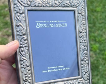 Vintage Sterling Silver Repousse Photo Frame by Carrs of Sheffield