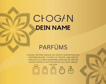 Chogan Visitenkarte Personalisiert Digitale Datei Download Parfüme Chogan Berater