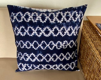 Shibori Cushion Cover Hand Dyed Hand Made