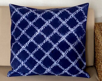 Shibori Cushion Cover Hand Dyed Hand Made