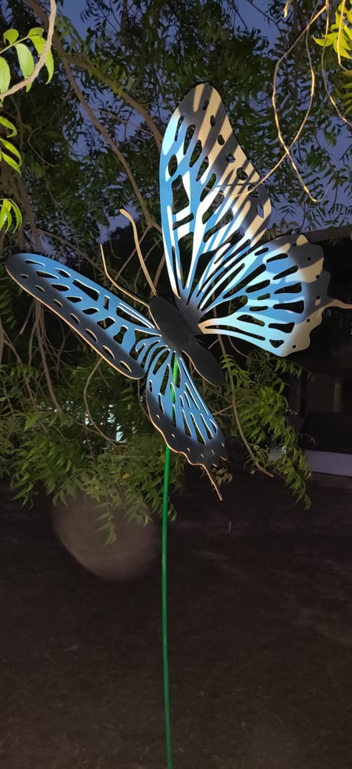 Sculpture papillon en métal sculptures de papillons bleus et Etsy