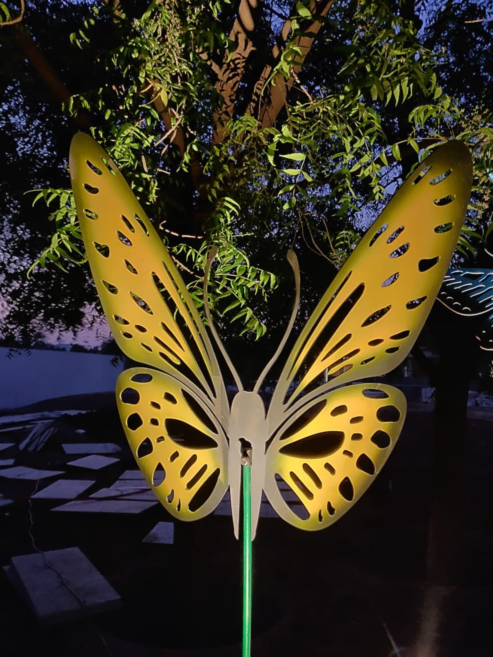 Sculpture papillon en métal sculptures de papillons bleus et Etsy