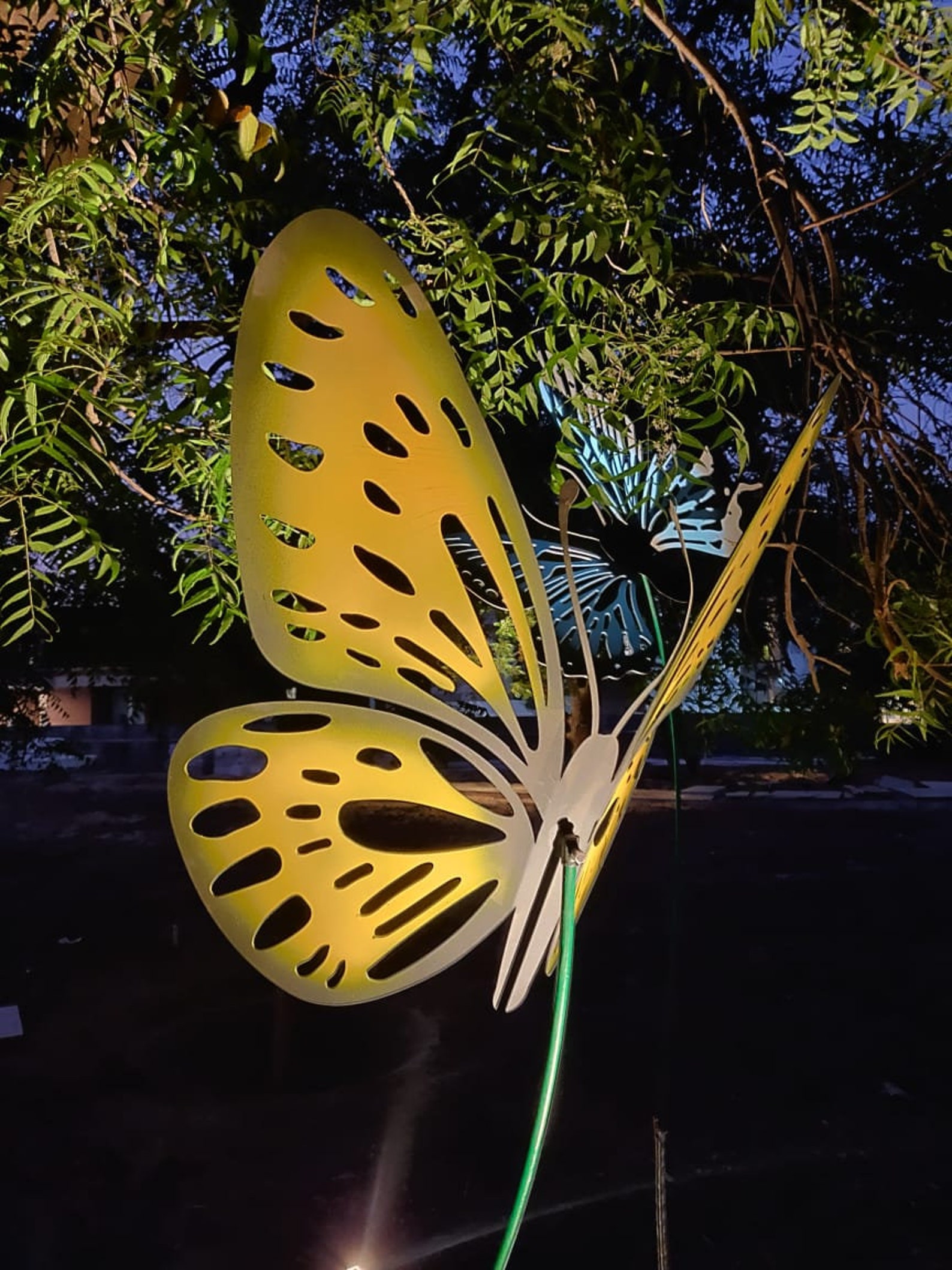 Sculpture papillon en métal sculptures de papillons bleus et Etsy