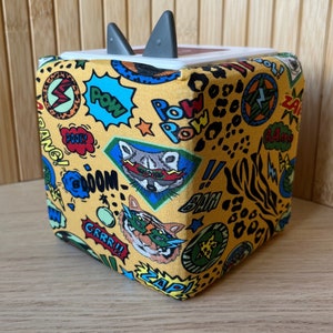 Super Animals stretch fabric cover, gift, compatible with toniebox option to personalise with name