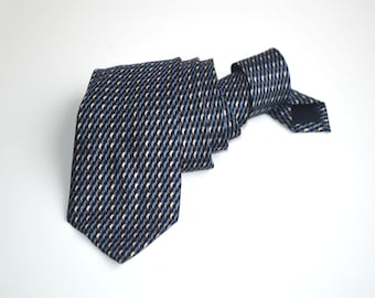 Vintage Martin De Bauchy Paris Corbata Azul Corbata Italia Europea Hombres Moda Ropa de Hombre Retro Tela de Seda Accesorio para Él Padres Regalo de Hombres