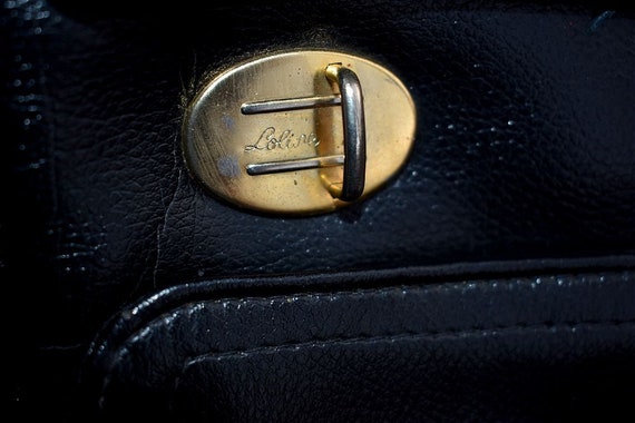 Vintage LOLISE Black Genuine Leather Shoulder Bag… - image 8