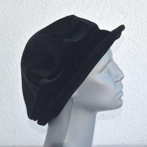 Fall Winter Velvet Vintage Style Wide Brim Cloche Hat Women main image 4