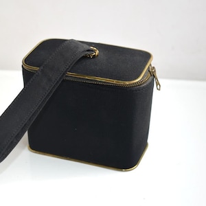 Bolso de mano de noche de oro negro Vintage, cartera de muñeca, bolso de tocador pequeño, bolso de fiesta de discoteca MCM europeo a la moda para mujer