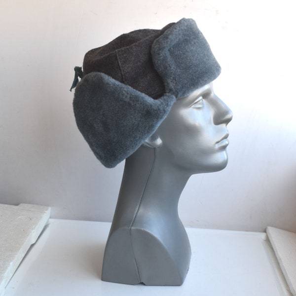 Leather Ear Flap Hat Etsy