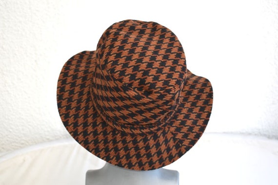 Vintage Rettelbach  Bucket Cloche Hat Houndstooth… - image 4