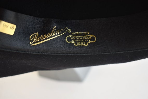 Vintage Borsalino Antica Casa Size 60 Italy Fedor… - image 7