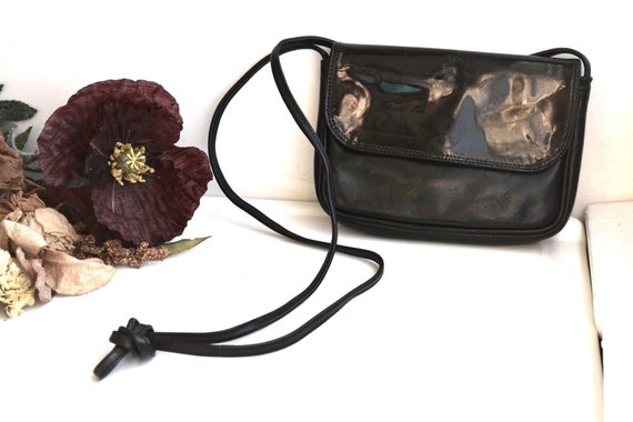 Vintage Nicoli Fernando Black Patent Small Bag Crossbody - Etsy Canada
