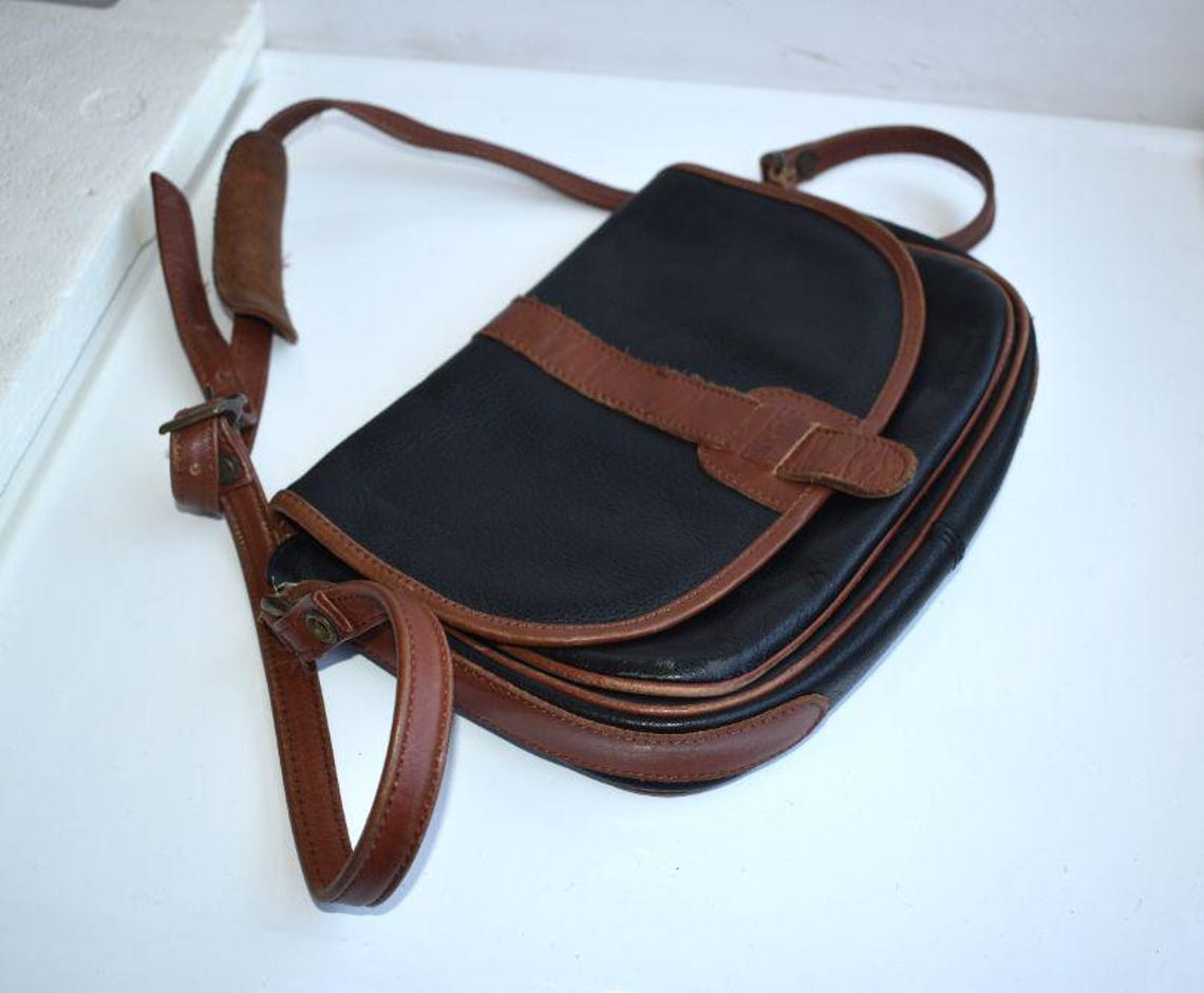 Vintage BREE Black Brown Crossbody Genuine Leather Every day Clutch Purse Handbag Messenger Shoulder Bag Fashion European Minimalist Women, foto 2 di 5