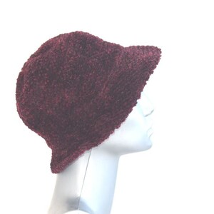 Vintage FRANGI Bucket Cloche Bonnet Brimmed Hat Negro Rojo Talla única Accesorio de mujer Otoño Invierno MCM Italia Moda italiana Europea