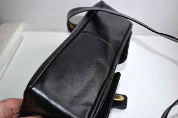 Vintage LOLISE Black Genuine Leather Shoulder Bag… - image 6