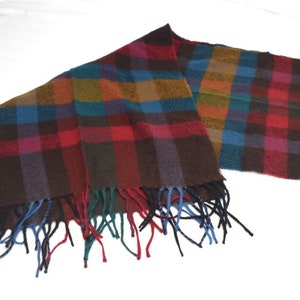 Vintage LACO Pure laine écharpe vérifier laine écharpe Plaid Tartan frangé hommes unisexe automne hiver écharpe Allemagne mode européenne