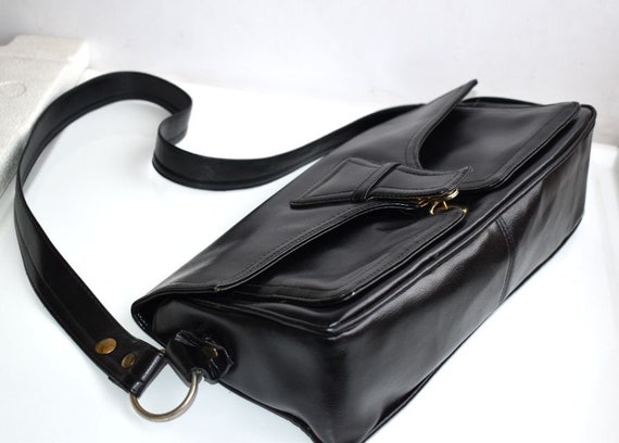 Vintage LOLISE Black Genuine Leather Shoulder Bag… - image 9