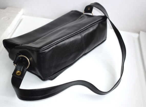 Vintage LOLISE Black Genuine Leather Shoulder Bag… - image 3