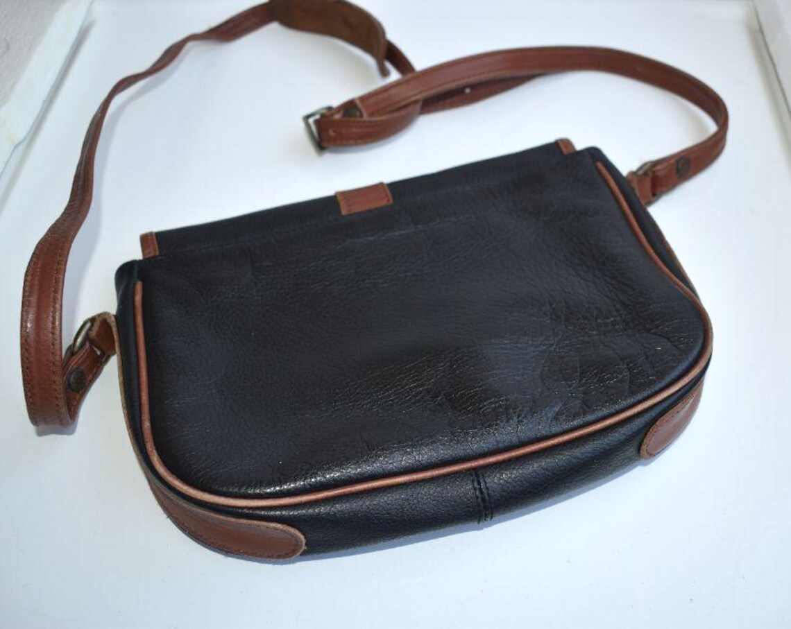 Vintage BREE Black Brown Crossbody Genuine Leather Every day Clutch Purse Handbag Messenger Shoulder Bag Fashion European Minimalist Women, foto 3 di 5