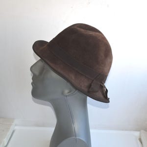 Vintage Ein MAYSER Milz Men&#39;s Fedora Hat Brown Fedora Made in Germany European MCM Fashion Mens Accessory