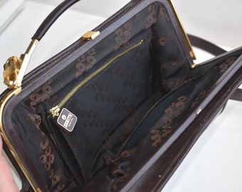 Vintage Zenith Italy Brown Genuine Leather Crocodile Pattern