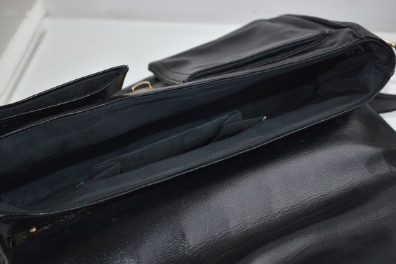 Vintage LOLISE Black Genuine Leather Shoulder Bag… - image 7