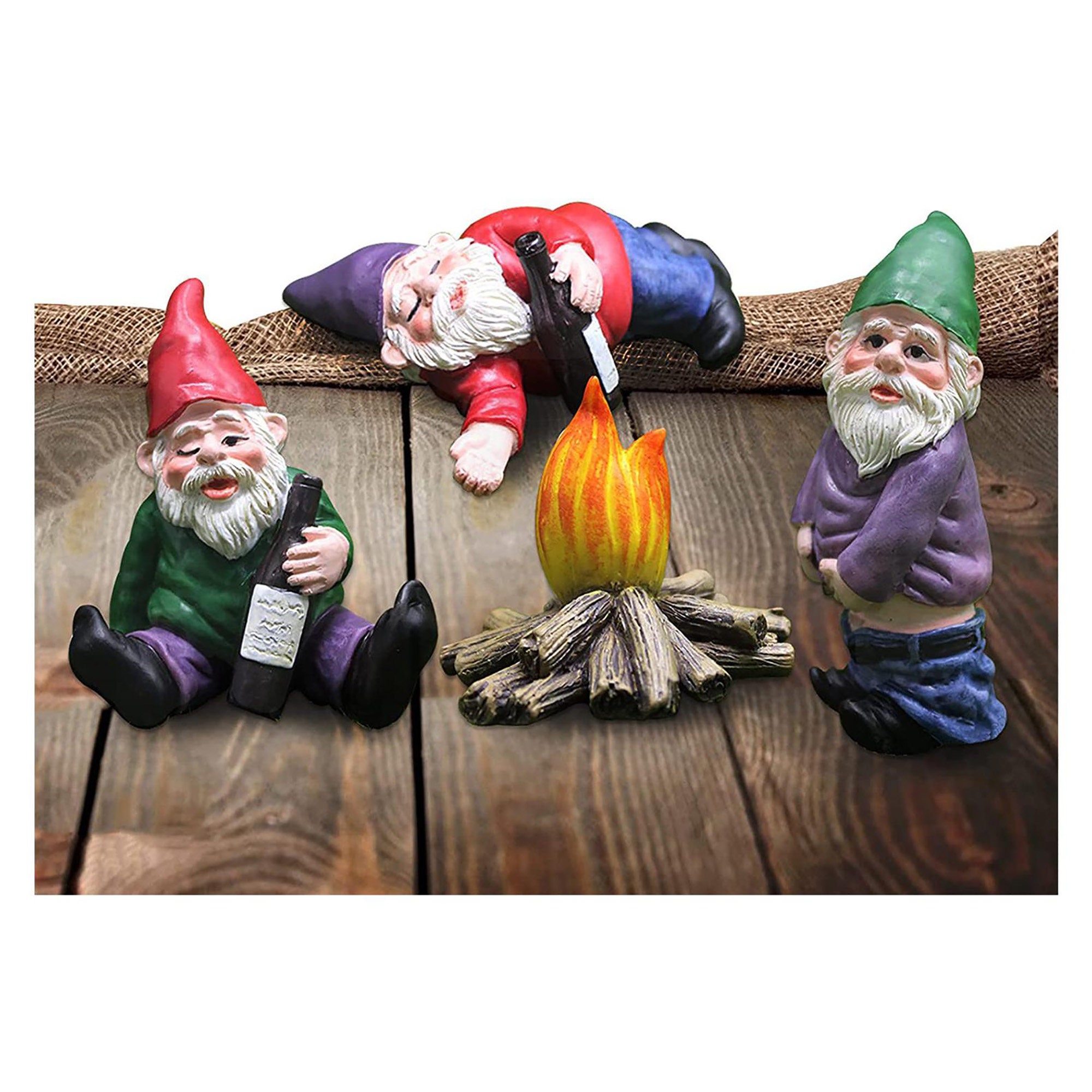 Download FULL SET Resin Drunk Gnome resin gnome statue Funny Yard ...