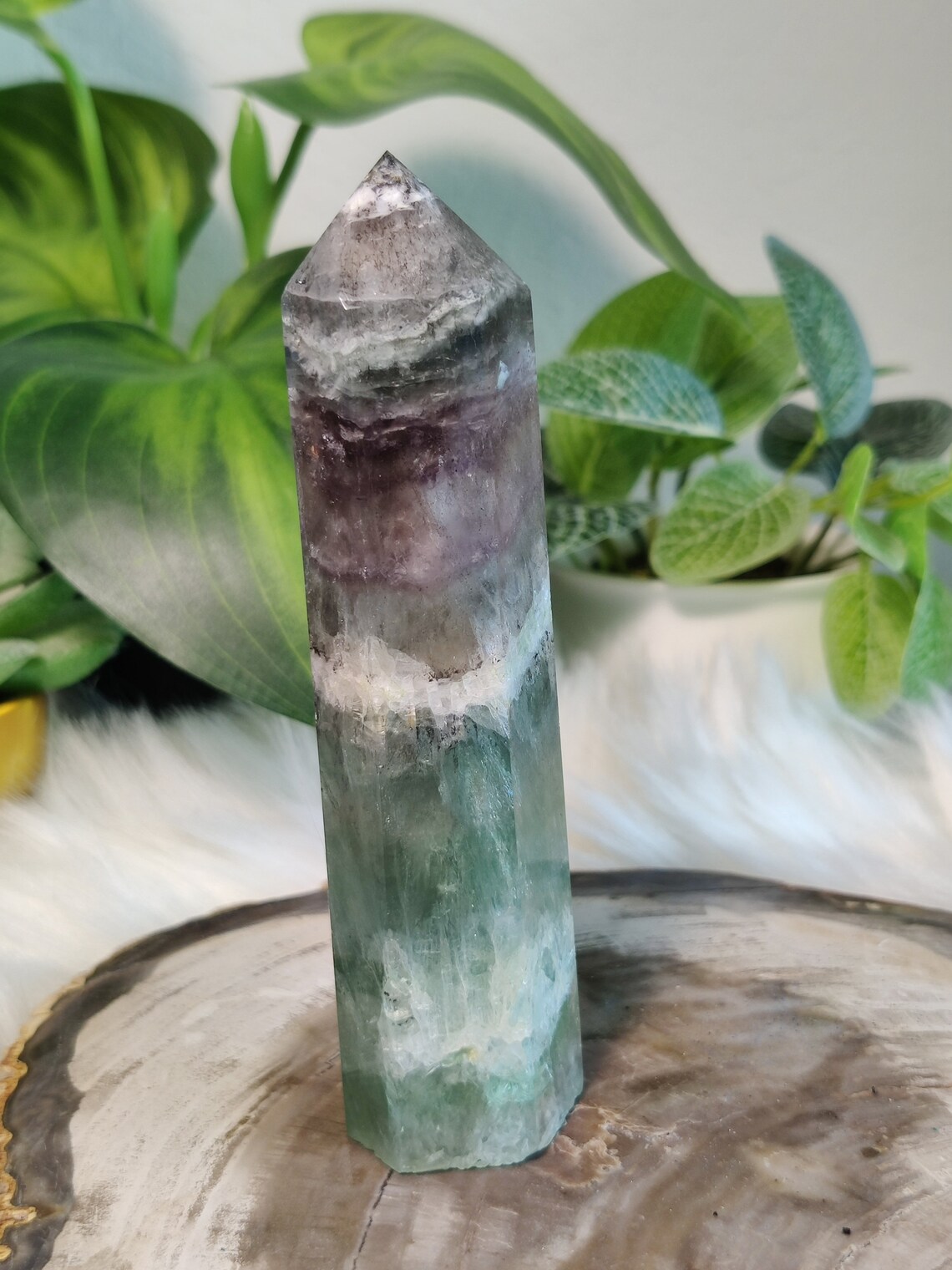 Colorful Rainbow Fluorite Tower | Etsy