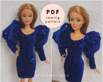 PDF Doll Clothes Pattern for Curvy Fashion Doll