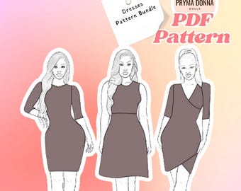 PDF Doll Clothes BUNDLE Pattern for CURVY Fashion Doll