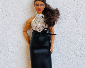 Evening Dress for Curvy 11.5-inch Fashion Doll