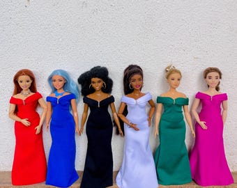 Clothes for Curvy Dolls / Curvy Doll clothes / Clothes for Fashion Dolls / Dolls Clothes / Handmade Doll Clothes
