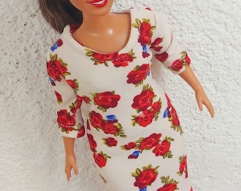 Vestido floral para muñeca de moda de 29 cm (11,5 pulgadas)