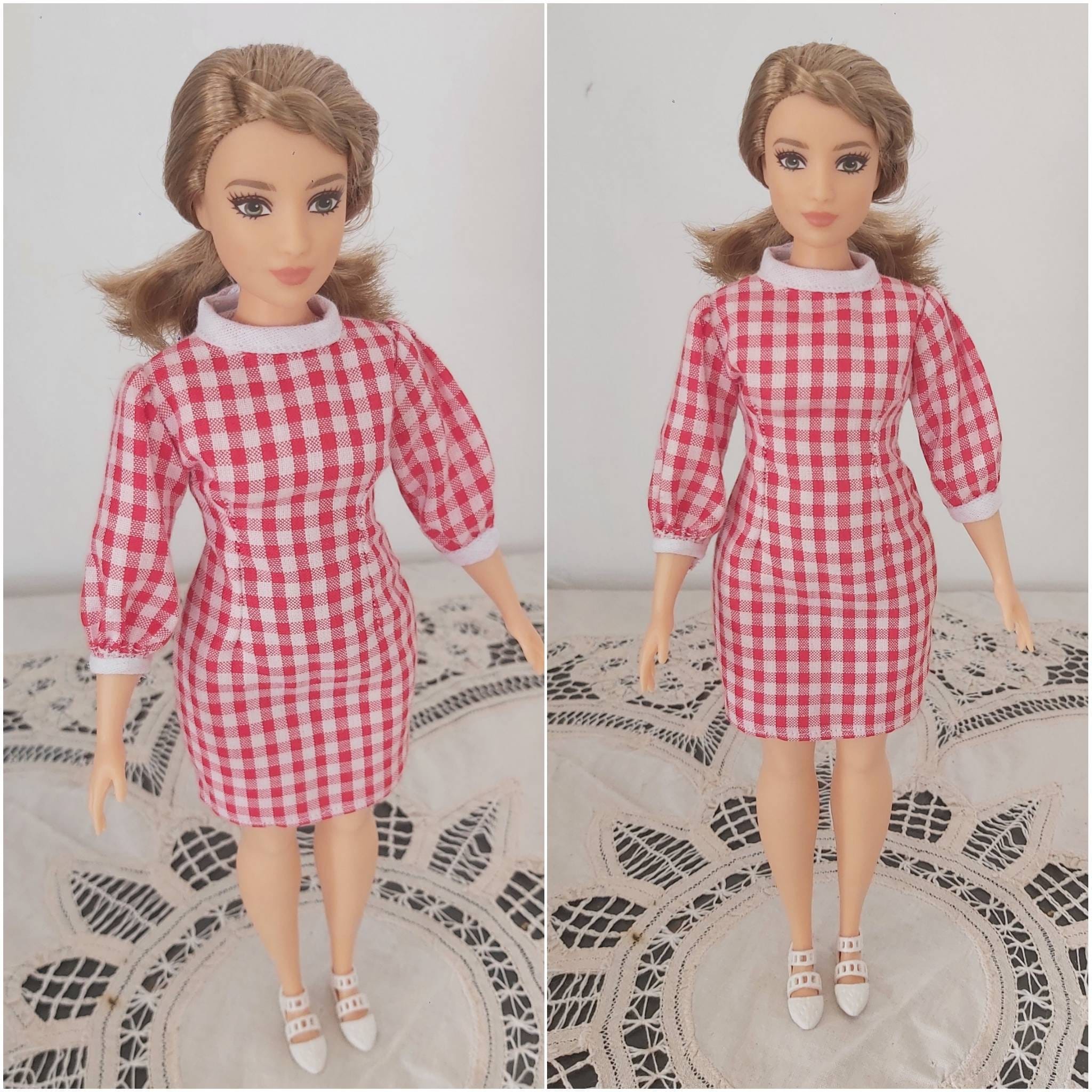 №093 Clothes for Curvy Barbie Doll Blouse and Leggings for Dolls. 