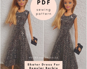 PDF Doll Clothes Pattern for REGULAR Fashion Doll