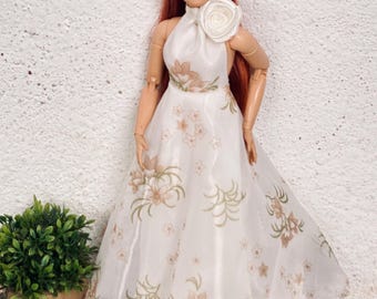 Floral Wedding Dress for 1/6 Scale Fashion Dolls