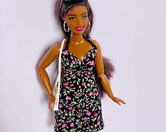 Ditsy Floral Print Dress for 1/6 Scale Fashion Doll