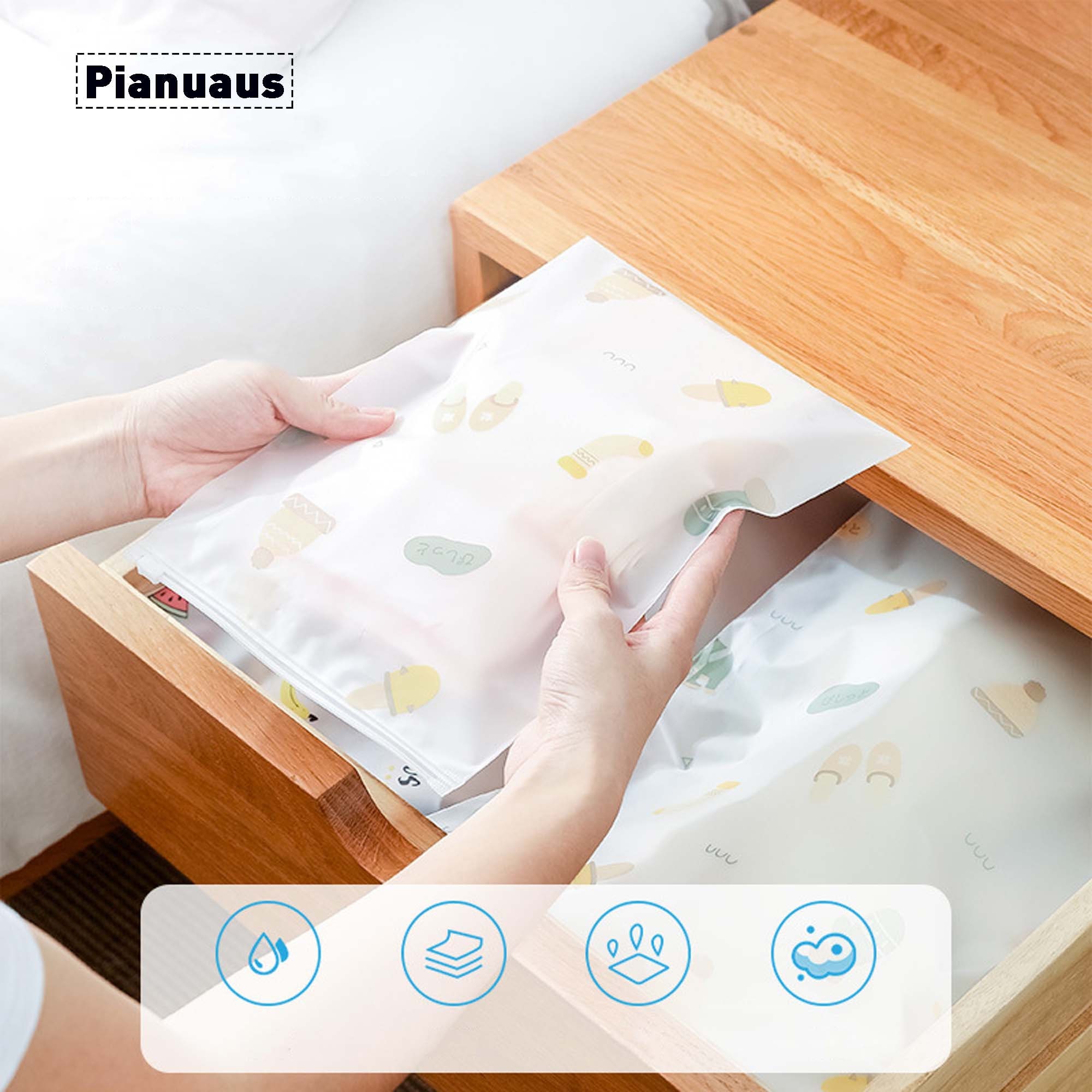 100PCSFrosted Printed Airtight BagsPEVA Zipper Ziplock Etsy