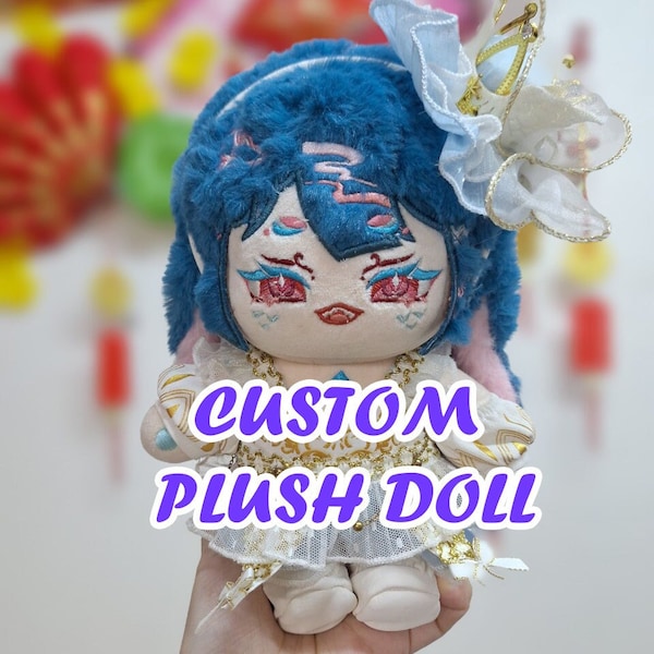 Poupée en peluche personnalisée, poupée personnalisée, commande en peluche, poupée en peluche personnage, poupée en peluche idole, poupée en peluche anime, poupée personnalisée à partir d'une photo/d'un dessin