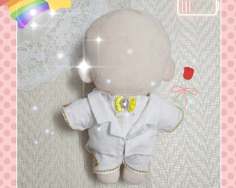 White vest with embroidered pattern, Clothes doll 20cm, outfit for doll 20cm, Plush Doll clothes,