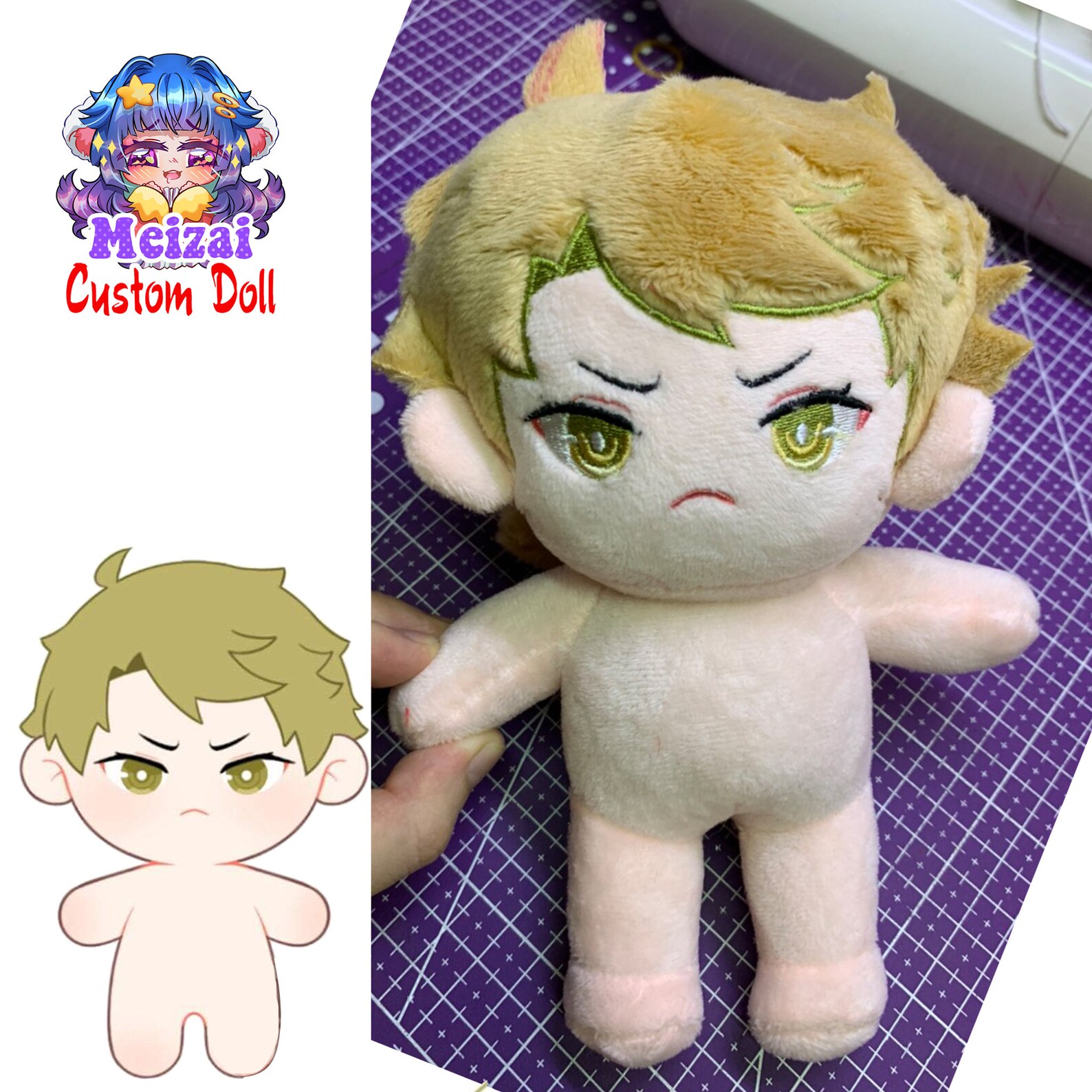 Custom Plush Doll Custom Doll Plush Commisssion Character Etsy Canada