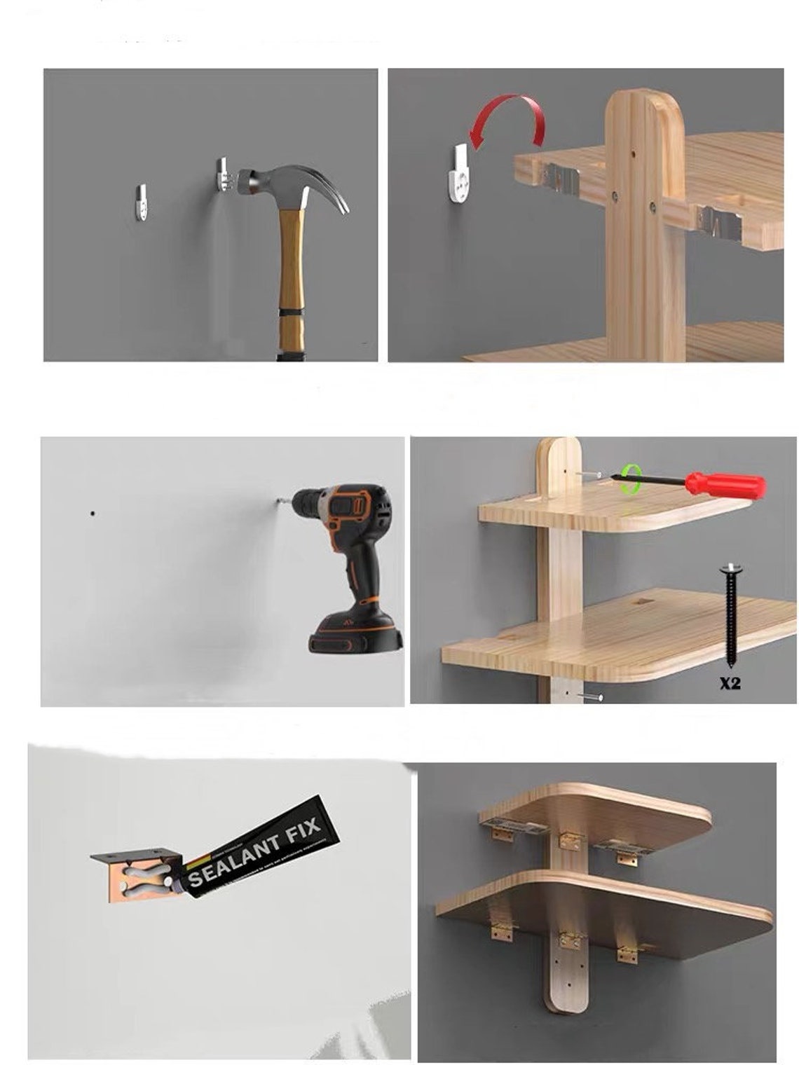 Projector Shelf Solid Wood Router Shelf Wall Mounted TV Box Etsy