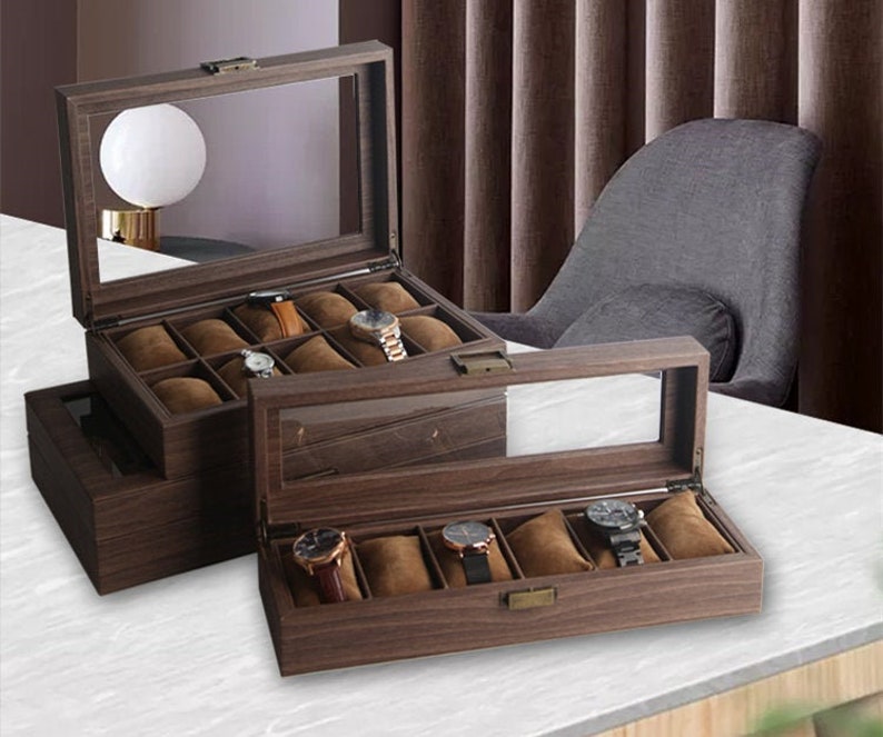 Personalized Watch Box Custom Watch Storage Case Wood Box Etsy