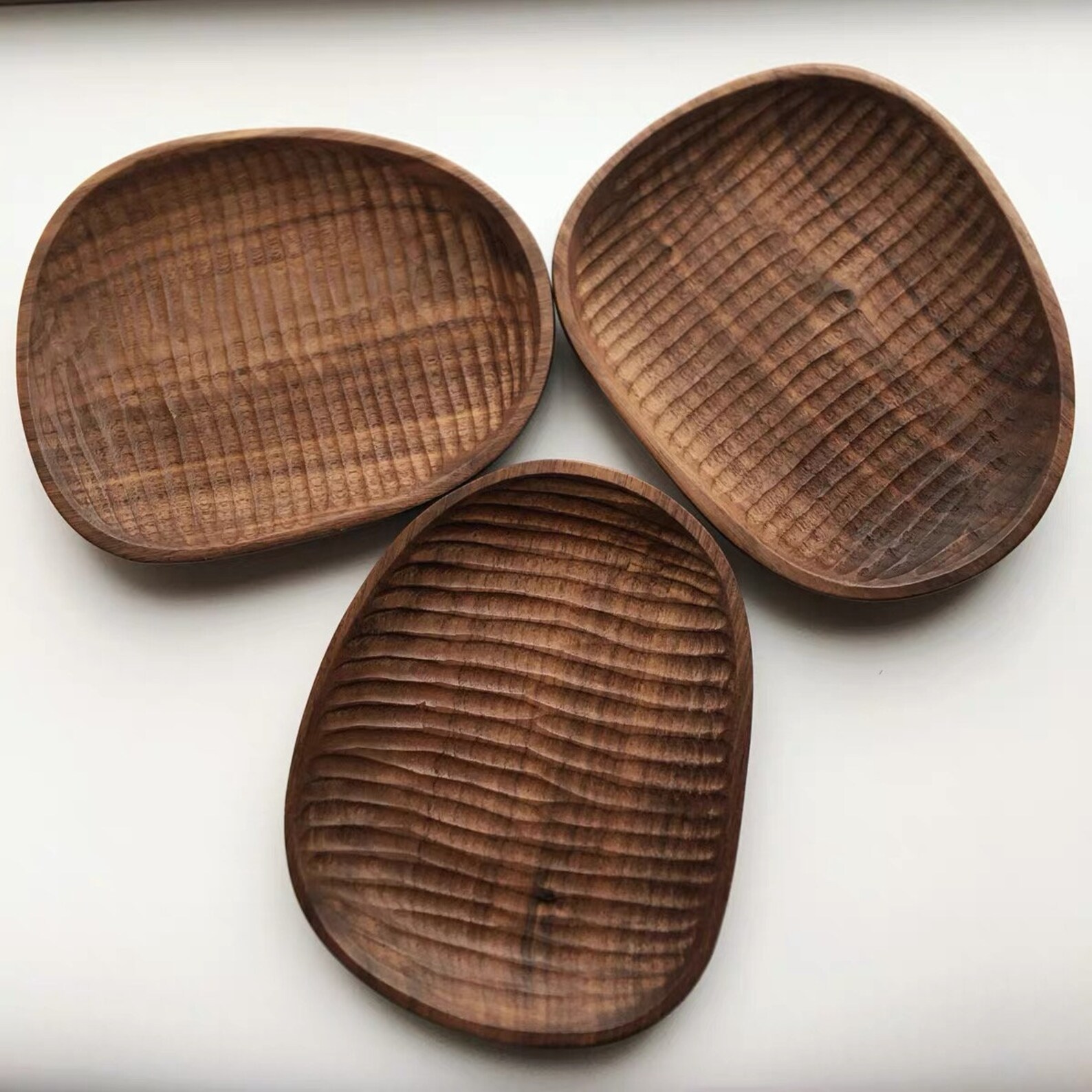 Hand Carved Solid Wood Snack Plate Snack Walnut Small Wooden Etsy